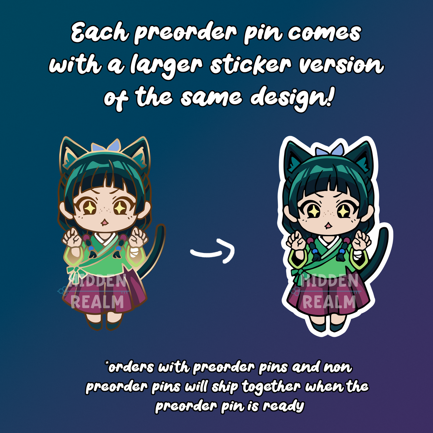 Maomao Hard Enamel Pin Set PREORDER