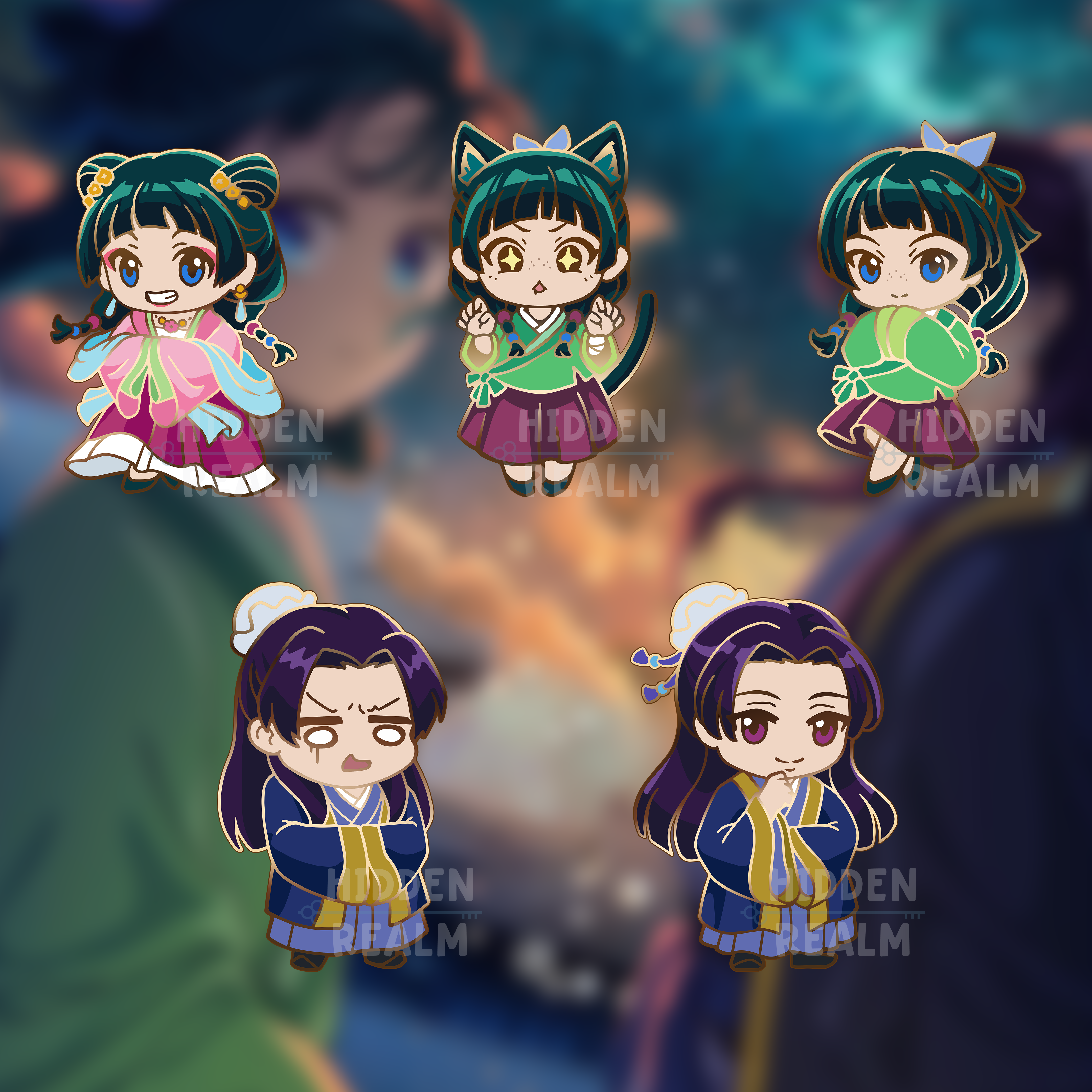 Apothecary Diary Hard Enamel Pin Set BACKORDER