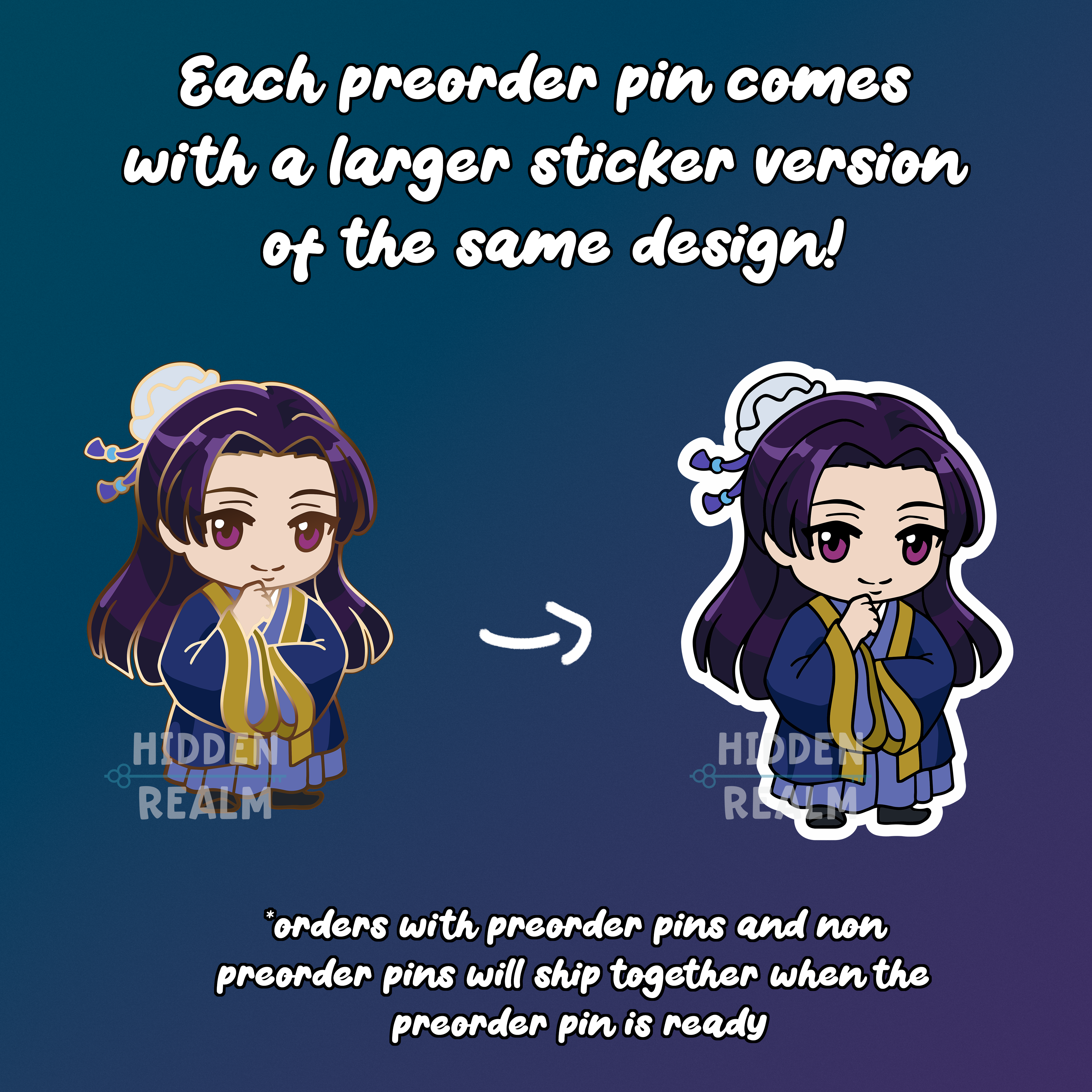 Jinshi Hard Enamel Pin Set PREORDER