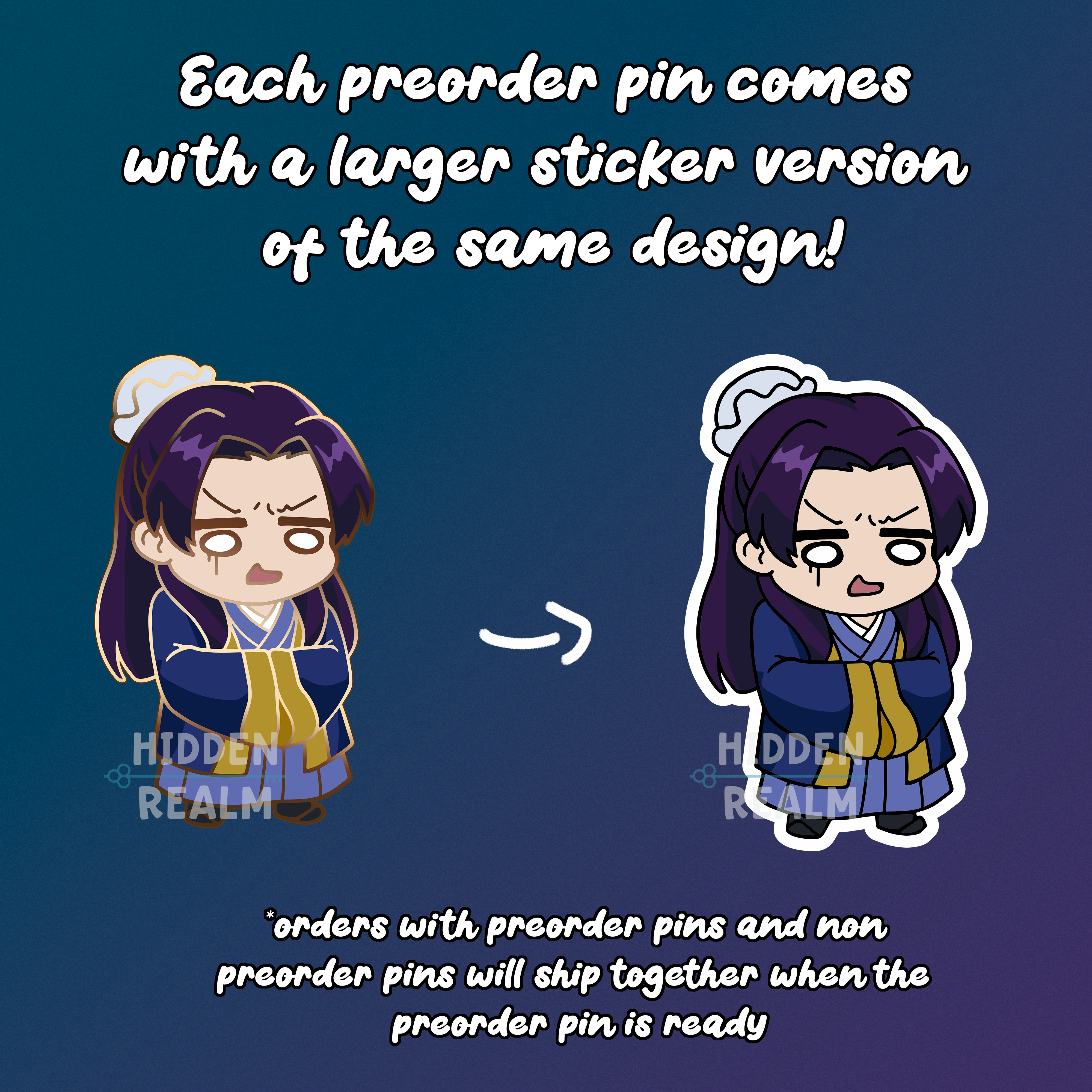 Jinshi Hard Enamel Pin Set PREORDER