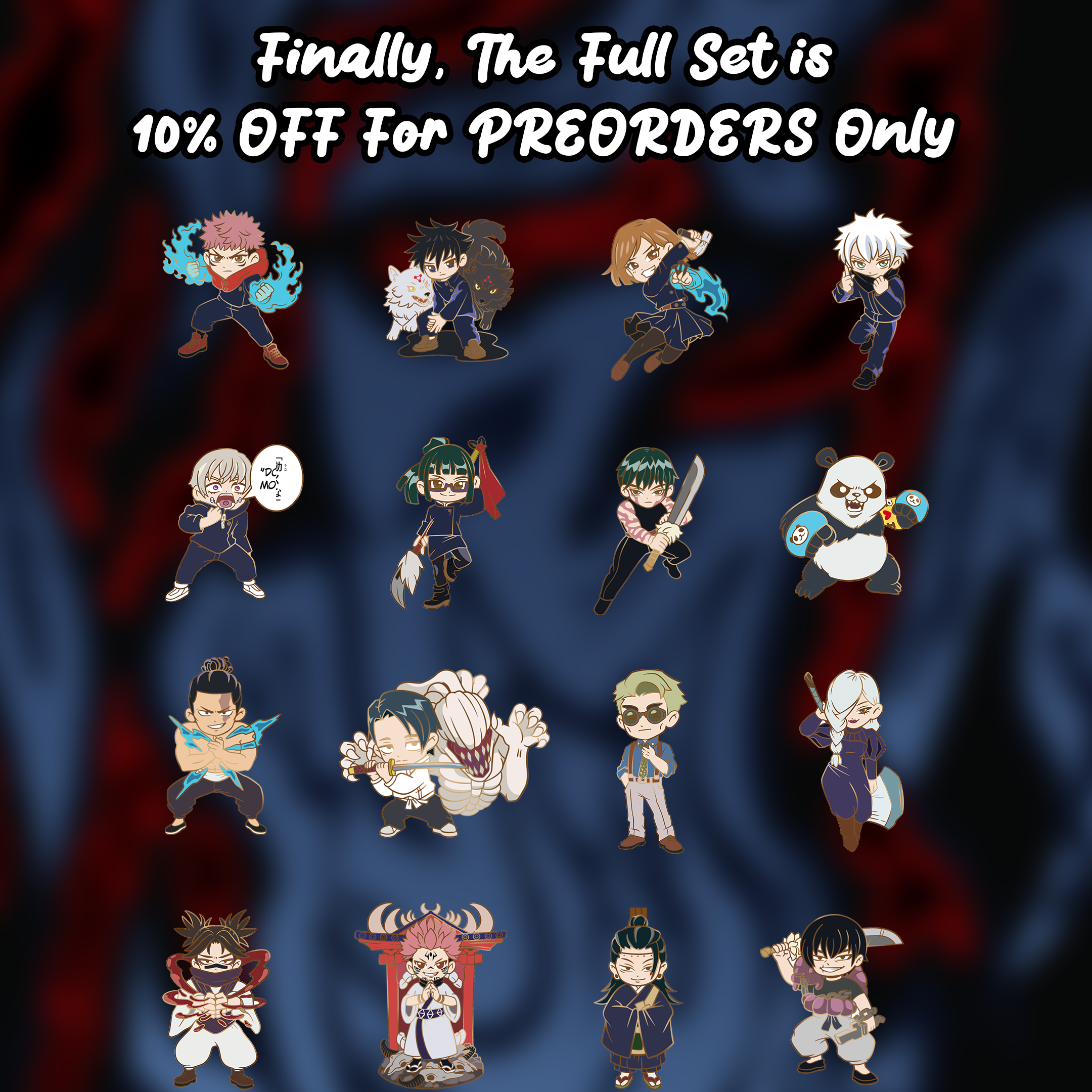 Jujutsu Kaisen Enamel Pin Set PREORDER