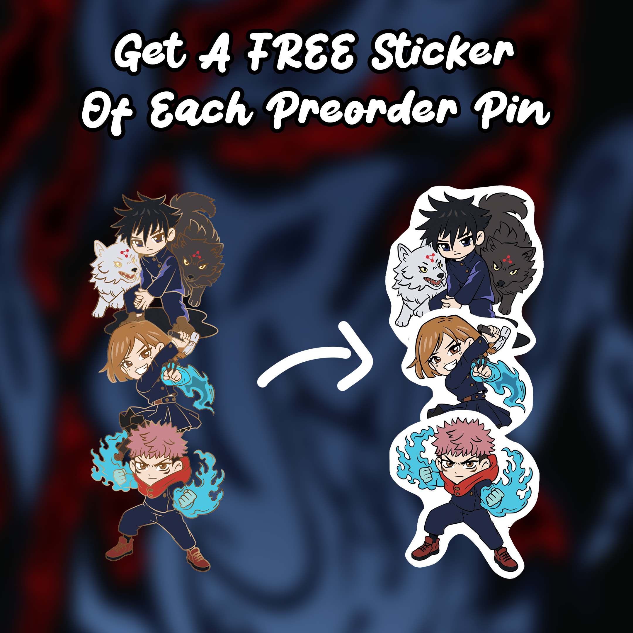 Jujutsu Kaisen Enamel Pin Set PREORDER