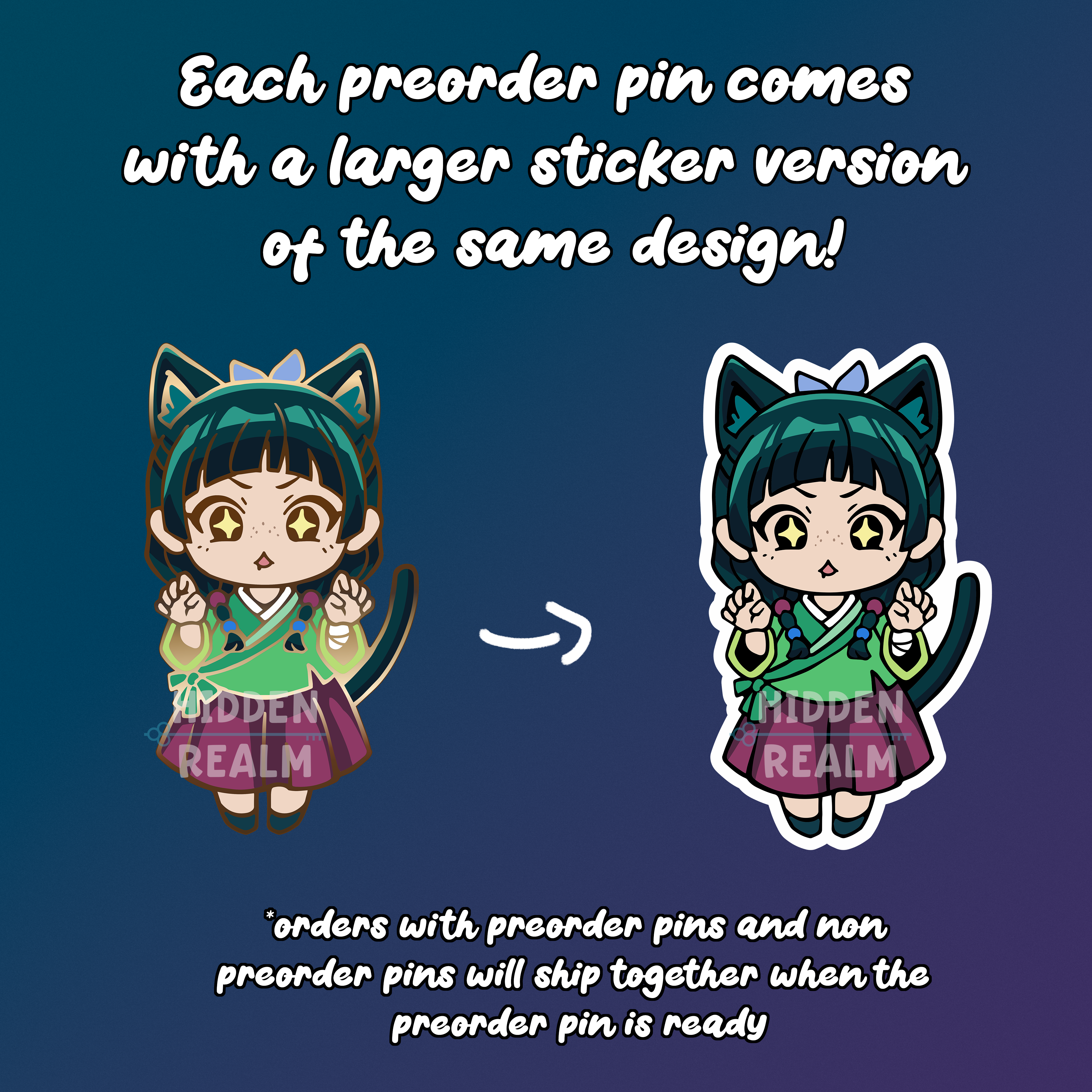 Maomao Hard Enamel Pin Set PREORDER