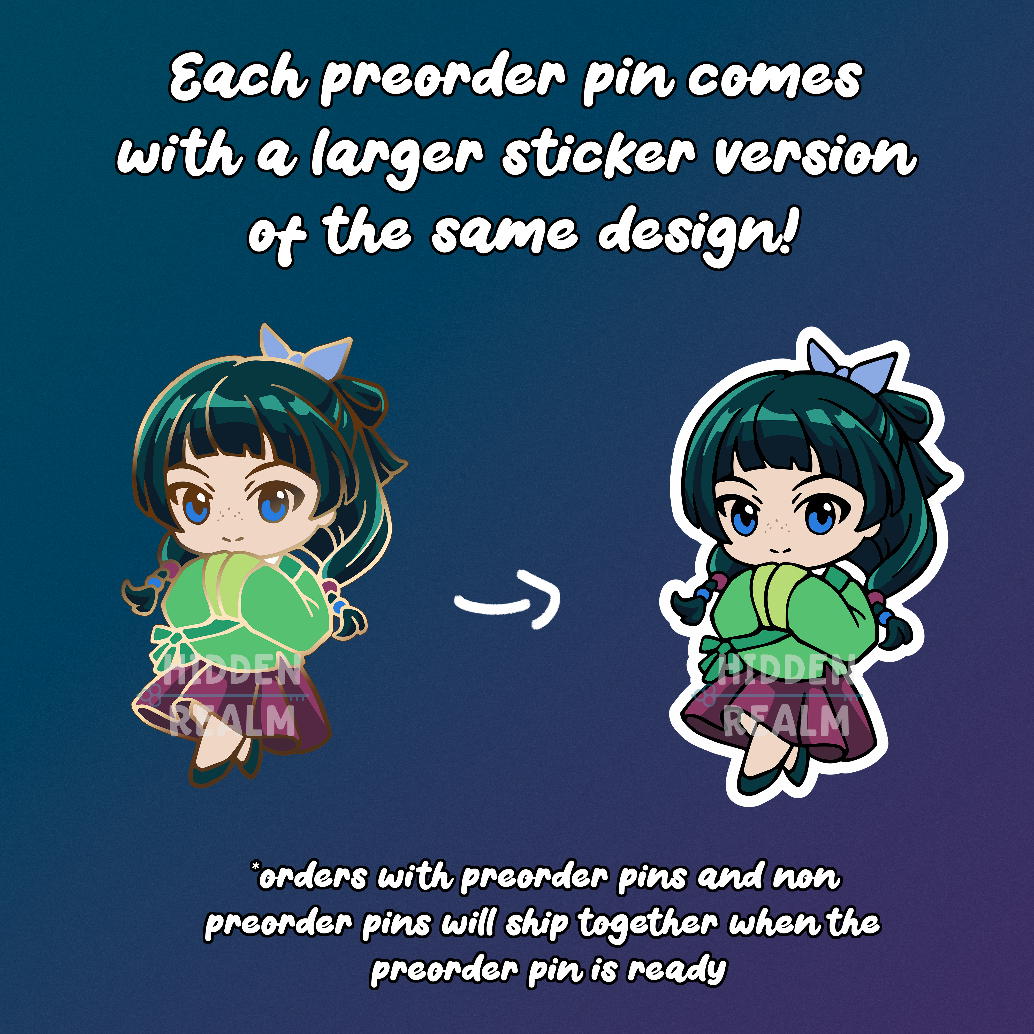 Maomao Hard Enamel Pin Set PREORDER