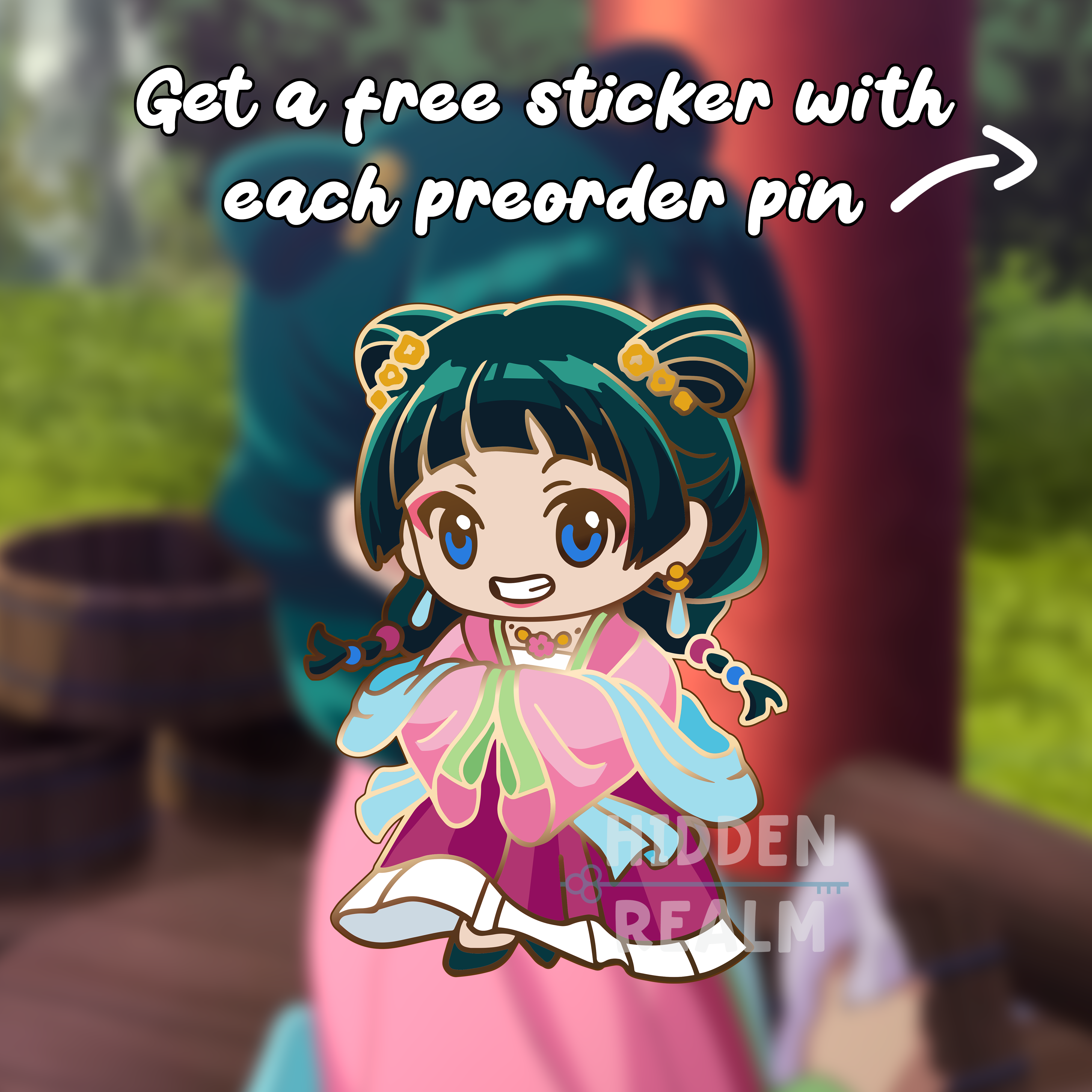 Maomao Tea Party Dress Hard Enamel Pin PREORDER